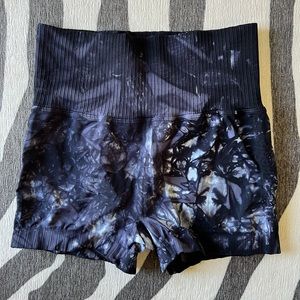 Free People FP Movement good karma tie dyed shorts.